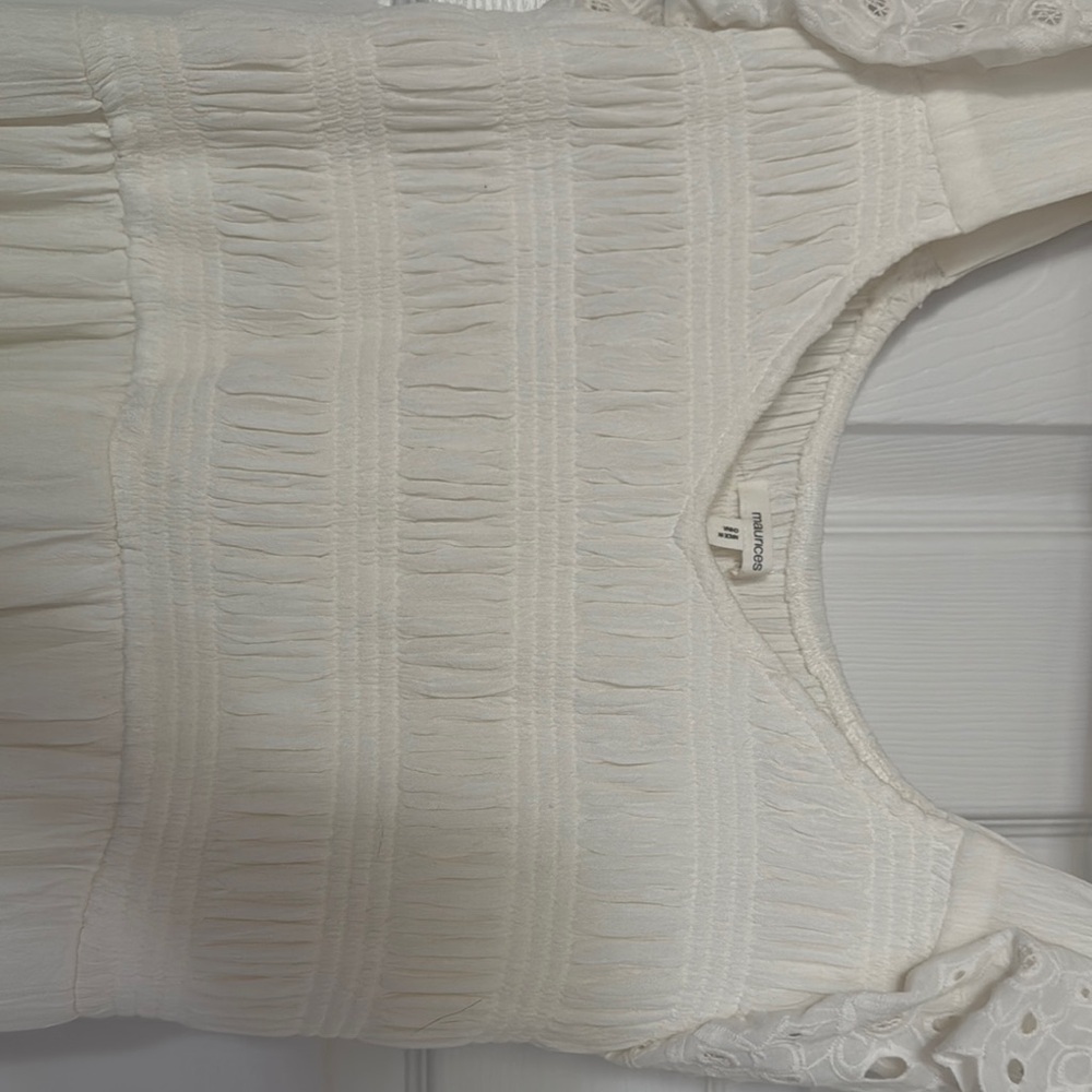 Maurices Ivory Textured Blouse - Picture 4 of 6